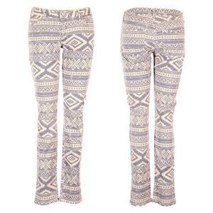 🌺 02 Denim Aztec Geometric Boho Skinny Jeans Size 29